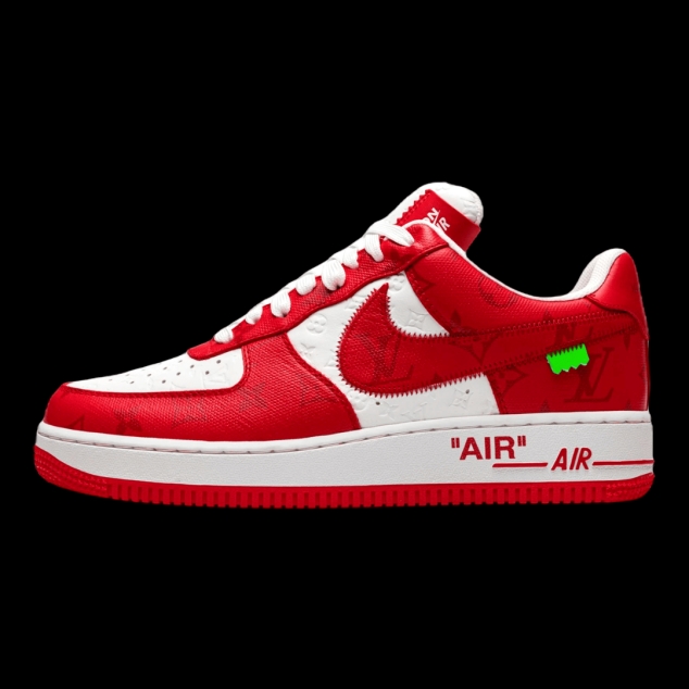 red lv nike air force 1